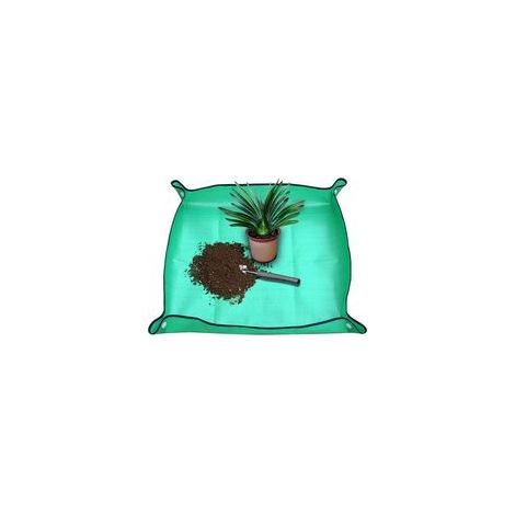 Tapis de rempotage Pliable pour Plantes – Tapis de Jardinage imperméable intérieur/extérieur – 68,1 x 68,1 cm (Vert) (1/4)
