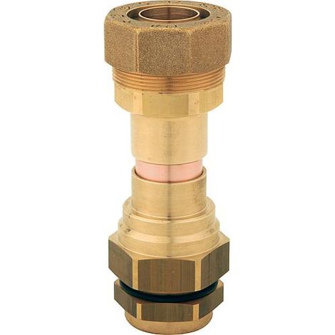 Raccord de transition flexiCLIC PLT DN20 - PE bande jaune Ø32 (1/2)