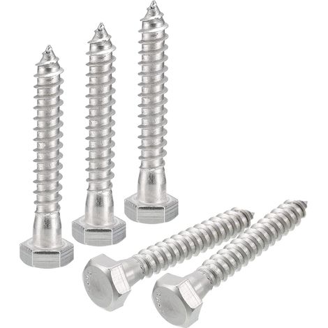 10pcs Hex Tête Retard Vis Boulons 5/16" X 2" 304 Inox Acier (1/5)