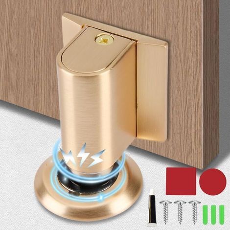 2025 Door Stopper, Door Wedge, Door Stopper, Magnetic Metal Door Stop, Solid Magnetic Door Stop with Adhesive and Screws (1/4)