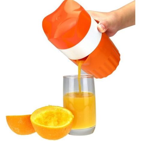 Presse-agrumes - - Mini Presse-fruits - Plastique - Orange - 17.5cm x 10cm (1/4)