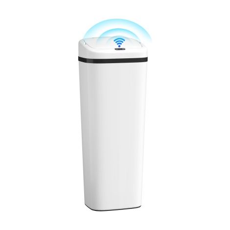 50L Stainless Steel Sensor Bin - White (1/5)