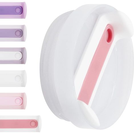 Tapa de repuesto de 1,2 litros para vasos Stanley  Tapas de repuesto económicas para vasos Stanley dañados o perdidos  Sin BPA  1 kit de prueba (rosa y blanco) (1/5)