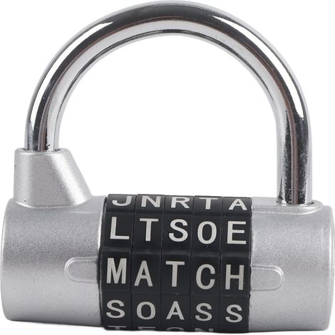 Buchstaben Kombinationsschloss: Cadenas à combinaison de lettres (1/5)