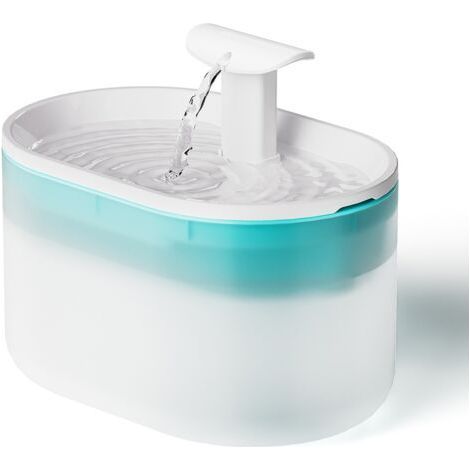 Fuente de agua para gatos, dispensador ultra silencioso, cápsula de 2,1L con dos modos de flujo de agua, sin BPA, nivel de agua (1/4)