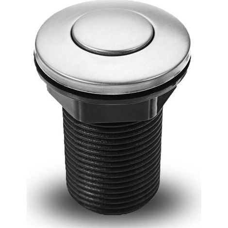 Liquidation totale Interrupteur pneumatique à bouton-poussoir pour baignoire, spa, déchets, déchets, noir, 34 mm,SEMAket,noir (1/4)