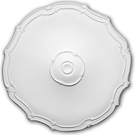 Rosone soffitto parete 156016 Profhome elemento decorativo elemento soffitto stile Art Nouveau bianco Ø 48 cm