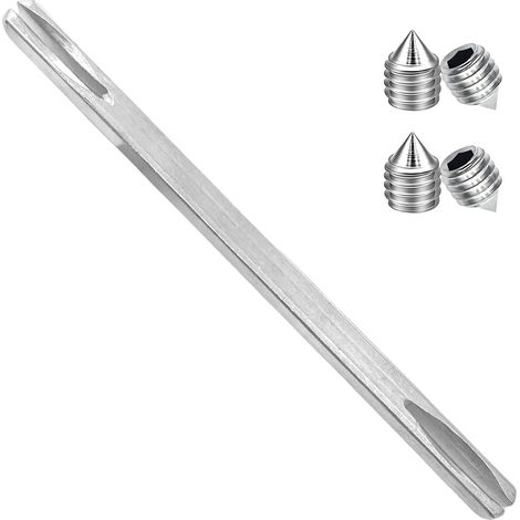 Axe carré poignée porte 8mm x 140mm – broche carrée acier + 4 vis M6, remplacement universel pour poignée de porte intérieure, bouton ou mécanisme de verrouillage(1 pièces) (1/5)