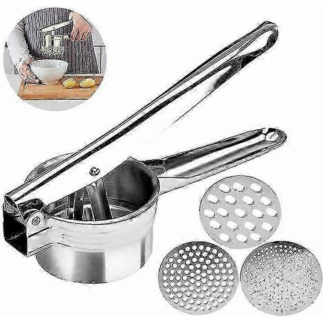 Presse-purée, presse-fruits et presse-purée en acier inoxydable 1 en 1, appareil de cuisine professionnel (1/4)