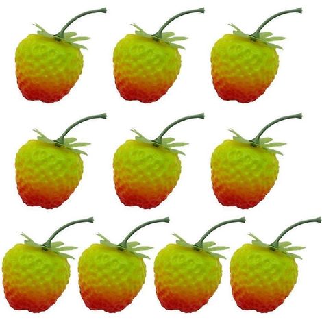 Fruits artificiels, fraises artificielles, maquettes, présentoirs (1/5)