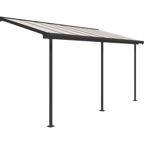 Palram - Canopia Aluminium Terrassenüberdachung Sierra Anthrazit 230x447x300 cm