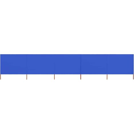 5-teiliges Windschutzgewebe 600 x 120 cm Azurblau