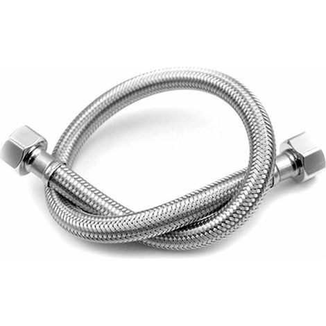 Tuyau Flexible - Acier Inoxydable 304 - Raccord BSP UK M10 x 1/2 - 500 mm - Pour Robinets Salle De Bain Cuisine Toilettes - 1 Pièce (1/5)