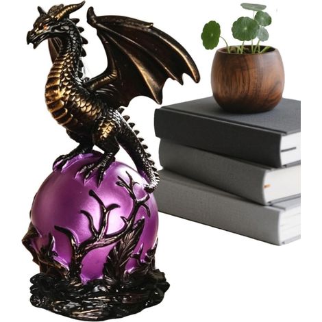 Veilleuse Dragon Lampe Résine Oeuf de Gothique (1/5)