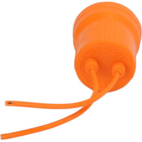Douille pour lampe chauffante infrarouge, idéale pour l'élevage de volailles et de bétail (220-240 V, orange, petite douille). (1/5)