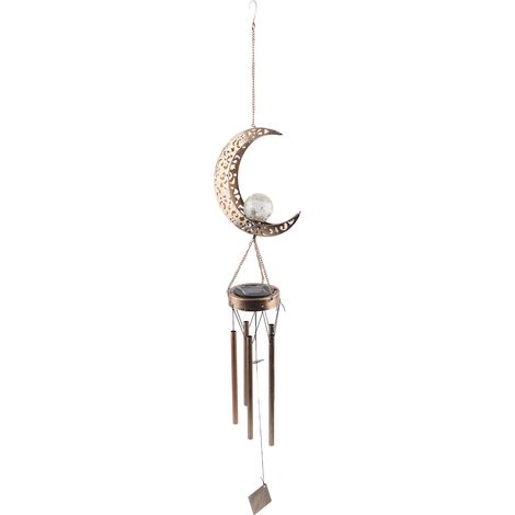 Solar-Gartenlaterne mit Vintage-Windspiel – Lichtdekoration für den Garten, Geschenkidee für Partys oder Thanksgiving (1/5)