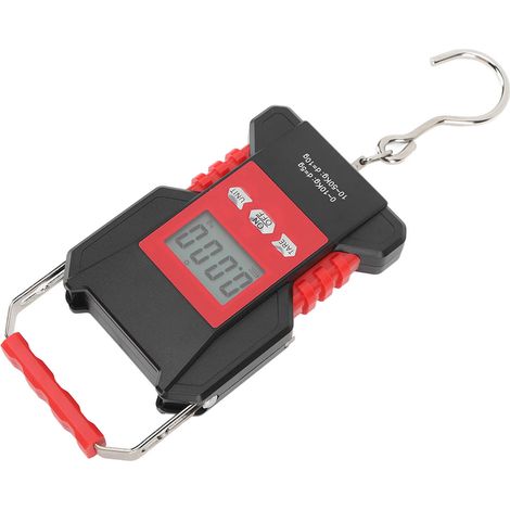 Digitale Angelwaage, 50 kg, hintergrundbeleuchtetes LCD-Display, USB-Ladefunktion, Angelwaage mit Messbecher für Reisegepäck (1/5)
