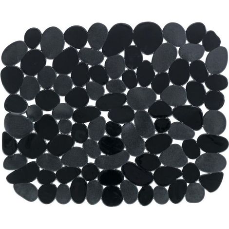 Tapis fond d'évier noir 31 x 26 cm – PVC épais avec ventouses – Protège des rayures et facilite le drainage – Design élégant