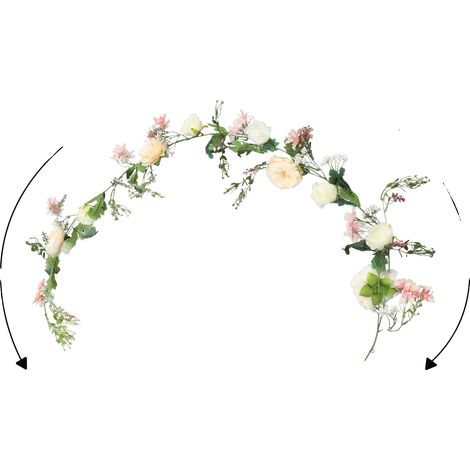 Guirlande de Fleurs Artificielles, Style Naturel, Convient pour Intérieur/Extérieur, Champagne et Vert (1/2)