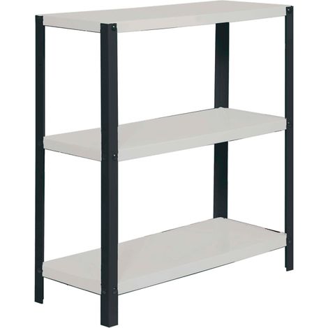 SimonRack Scaffale da Ufficio/Libreria, 900x1000x300 mm, 3 Ripiani, 100 kg per Ripiano, Metallo Stile Industriale, Antracite/Zincato – Simon Home