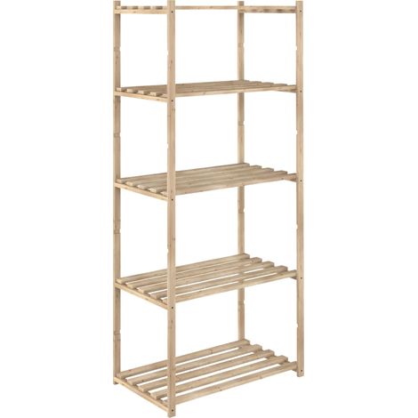 Scaffale a doghe Natura 5 ripiani 171x65x40cm Astigarraga (1/6)