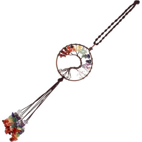 Décoration murale suspendue pour rétroviseur intérieur de voiture en forme d'arbre-15X5CM (1/3)
