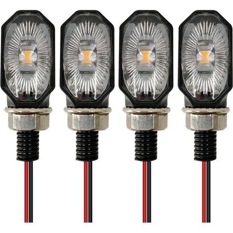 piezas - 1 luz intermitente LED ovalada pequeña para motocicleta (1/5)