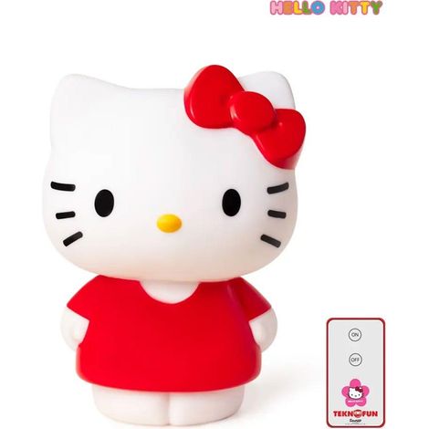 Teknofun Hello Kitty LED Lampe rot und weiß 25 cm