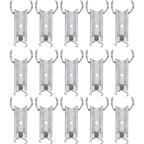 Lot de 20 Pinces de Serrage en Alliage Aluminium-zinc pour Tubes 3/4 Pouces Clips de Fixation pour Films et Filets de Protection, Clips Suspendre Réglables pour Serrage (1/5)