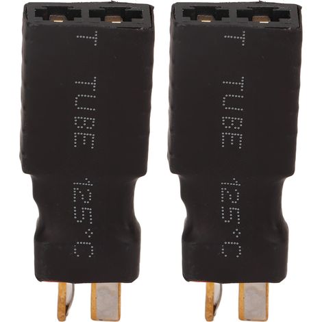 Set mit 2 drahtlosen Buchsen-auf-Hochleistungs-T-Stecker-Adaptern, universelles RC-Zubehör für RC-Autos, Flugzeuge und Boote (1/5)
