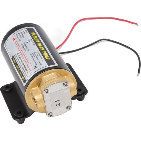 Pompe à huile électrique à engrenages avec protection thermique, pompe de transfert d'huile avec raccord en laiton pour moteur diesel RL GP1200 12V 12A (1/5)