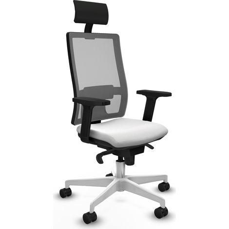 Piqueras y Crespo Horna Chaise de bureau blanche ergonomique (1/3)