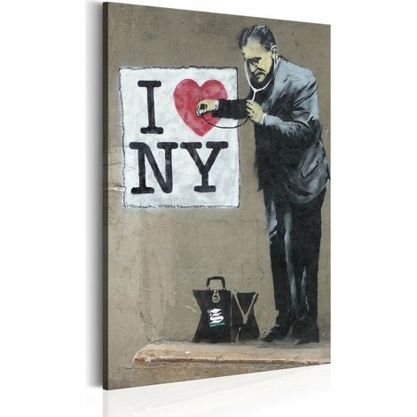 Tableau j'aime new york par banksy - 60 x 90 cm (1/4)