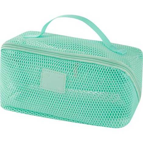 Elegante pochette organizer per cosmetici, materiali in - Blu Verde