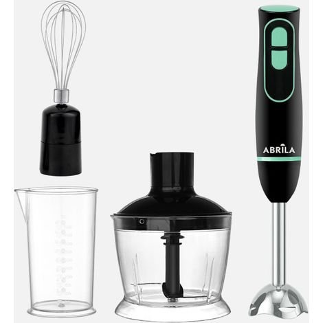 Batidora de mano enigma 1000w dc nero/verde 2vel brazo ac .inox.desm.y ergon.c/vaso+picad+batidor 36x6,5x6,5cm
