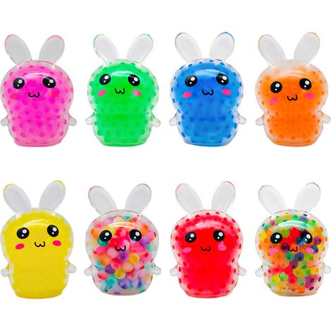 KOWOLL Balles anti-stress de Pâques, 1 pièce, petit cadeau à glisser dans un panier de Pâques, lapin tout doux à offrir en guise de remplissage d'œuf de Pâques, petit cadeau de Pâques
