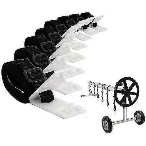Kit de sangles de fixation pour film de piscine, câble de fixation, bâche solaire portable et rouleau de couverture de piscine. (1/5)
