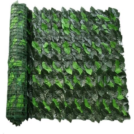 BUNTHAUS 0,5 x1m Haies Artificielles Clôture de confidentialité artificielle Panneaux clôture en fausses feuilles lierre for intérieur et extérieur for terrasse jardin, balcon (1/4)