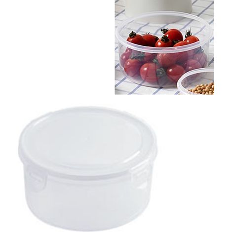 Lot de 2 boîtes de conservation pour réfrigérateur, transparentes, de grande capacité et à fermeture hermétique, idéales pour les légumes, les fruits et la viande. (1/5)