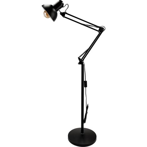 Orno LUWES lampada da terra nera 185 cm design minimalista