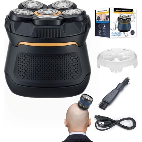 Rasoir sans fil étanche IPX7 (utilisation à sec ou sous l'eau) avec tête magnétique amovible, écran LED et charge rapide Type-C — Kit de toilettage pour hommes