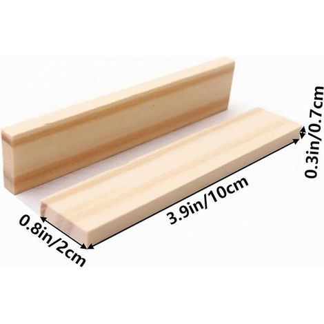 Rectangular planks made of pine wood Unfinished 100x20x7mm (1/3)