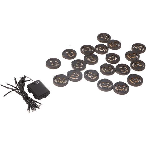 Halloween-Totenkopf-Lichterkette, batteriebetrieben, IP65 wasserdicht, niedliche 3D-LED-Totenkopf-Lichterkette für Halloween-Partydekoration (1/5)