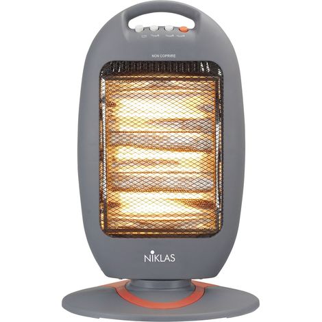 Stufa caldobagno alogena elettrica oscillante 1200 W Niklas Baby
