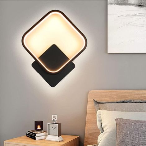 Applique Murale Intérieur LED Moderne éclairage,12W Lampe Murale Carré avec Mode d'éclairage 3Couleurs Dimming,AC 220V,éclairage de Montage Moderne pour Couloir d'escalier de Salon Chambre (1/5)