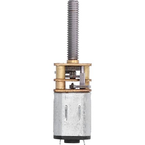 Moteur à engrenages DC6V 90 tr/min, couple élevé, arbre de sortie fileté M4x20mm, réducteur de vitesse pour robots. (1/5)