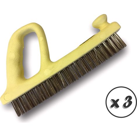 Brosse métallique  Forme Rabot - Lot de 3 - Inox dur
