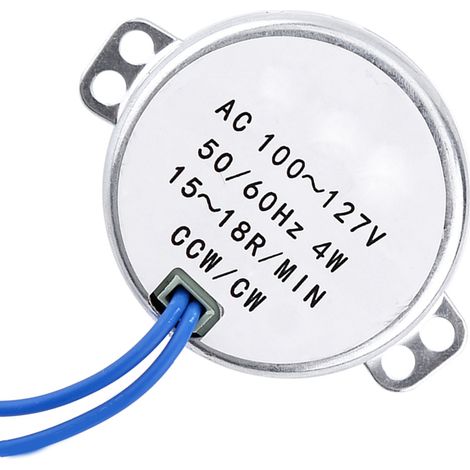 1 Synchronmotor 100-127 V AC 4 W 50/60 Hz mit CCW/CW-Getriebe (1/5)