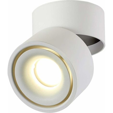 Spots LED 10 W pour plafond, angle du corps réglable, 10 x 10 x 10 cm (blanc - 4000 K) (1/5)