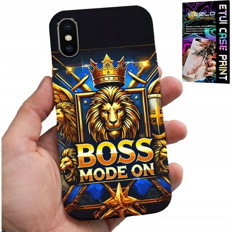 Hülle für iPhone XS Max – Boss-Löwe mit Krone auf dem Zifferblatt + Folie (1/5)